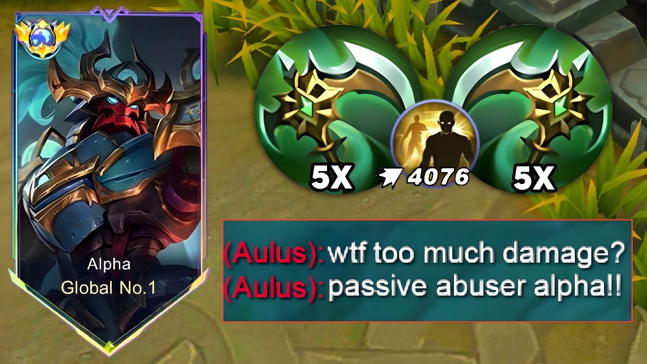 GLOBAL ALPHA BEST BUILD AND EMBLEM IN EXP LANE!! (PLEASE TRY)
