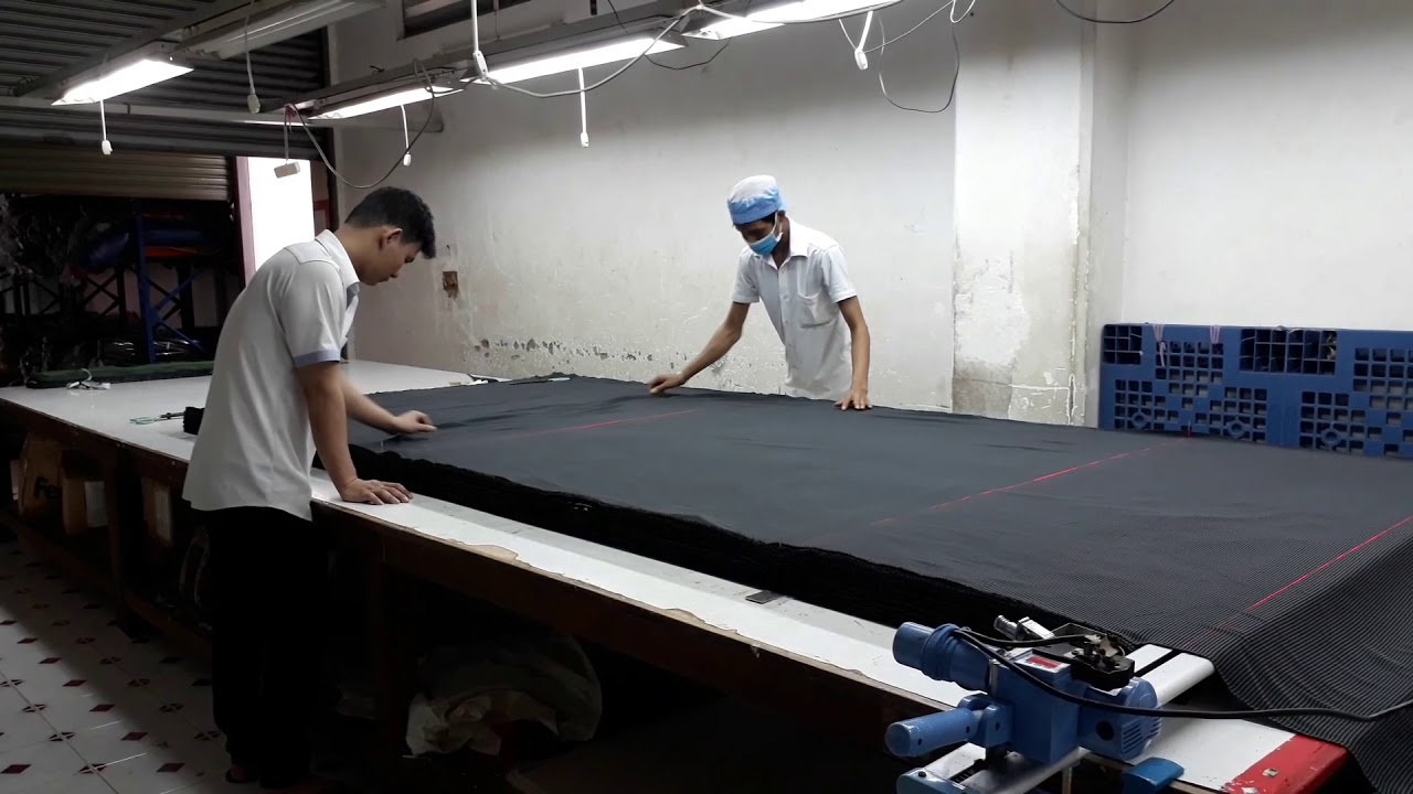 Trải vải canh sọc cong