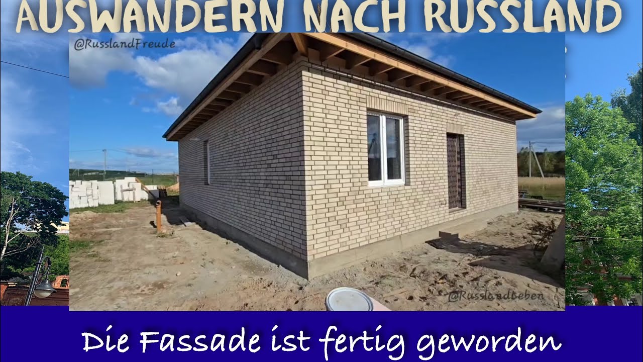 Das Haus der neuen deutschen Familie ist die Fassade fertig geworden und der Innenausbau läuft….