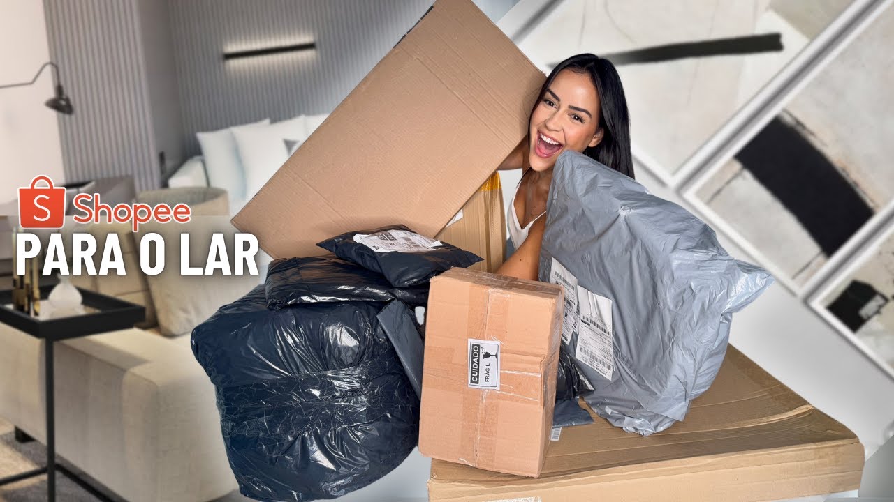 COMPRAS DA SHOPEE PARA DECORAR MINHA SALA | Compras para o lar da SHOPEE !!