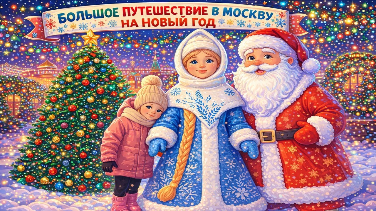 ✨В Москву к бабушке! ❄️Моё большое путешествие!🎄