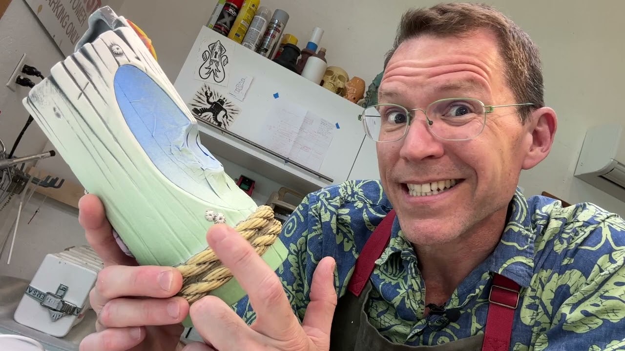 Glazing a long forgotten Pier Post Bob mug - Tiki Technical Tuesday