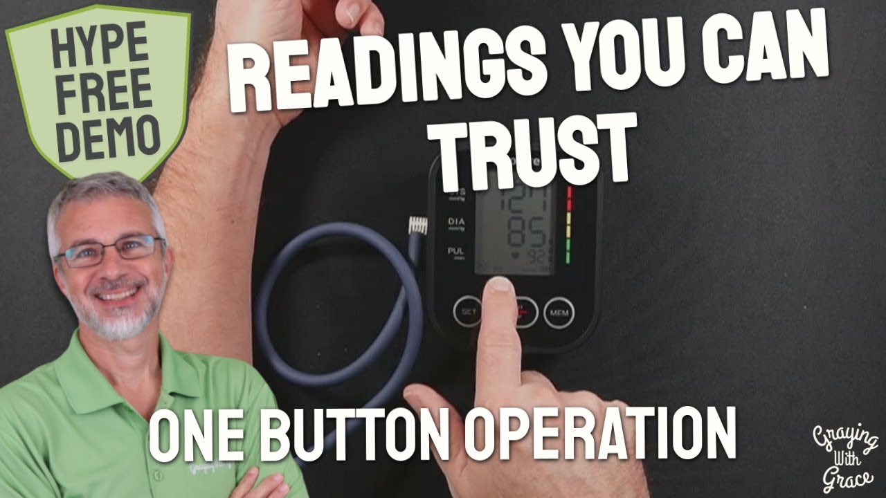 Blood Pressure Monitor One-Button Operation - Close Look at Sinocare