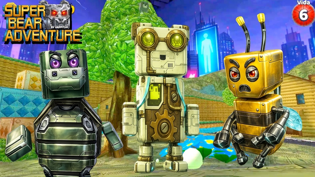 🔥SUPER BEAR ROB&Oacute;TICO🤖SUPER BEAR ADVENTURE VERS&Atilde;O TRANSFORMERS🔴 ROB&Ocirc;S, TEXTURA MALUCAS, JOGO DO UR