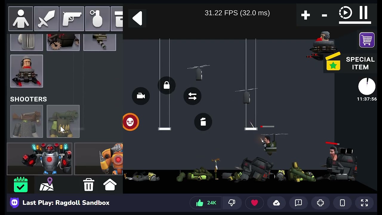 Kembail ini! Game Ragdoll sandbox!! War toilet cameraman!!