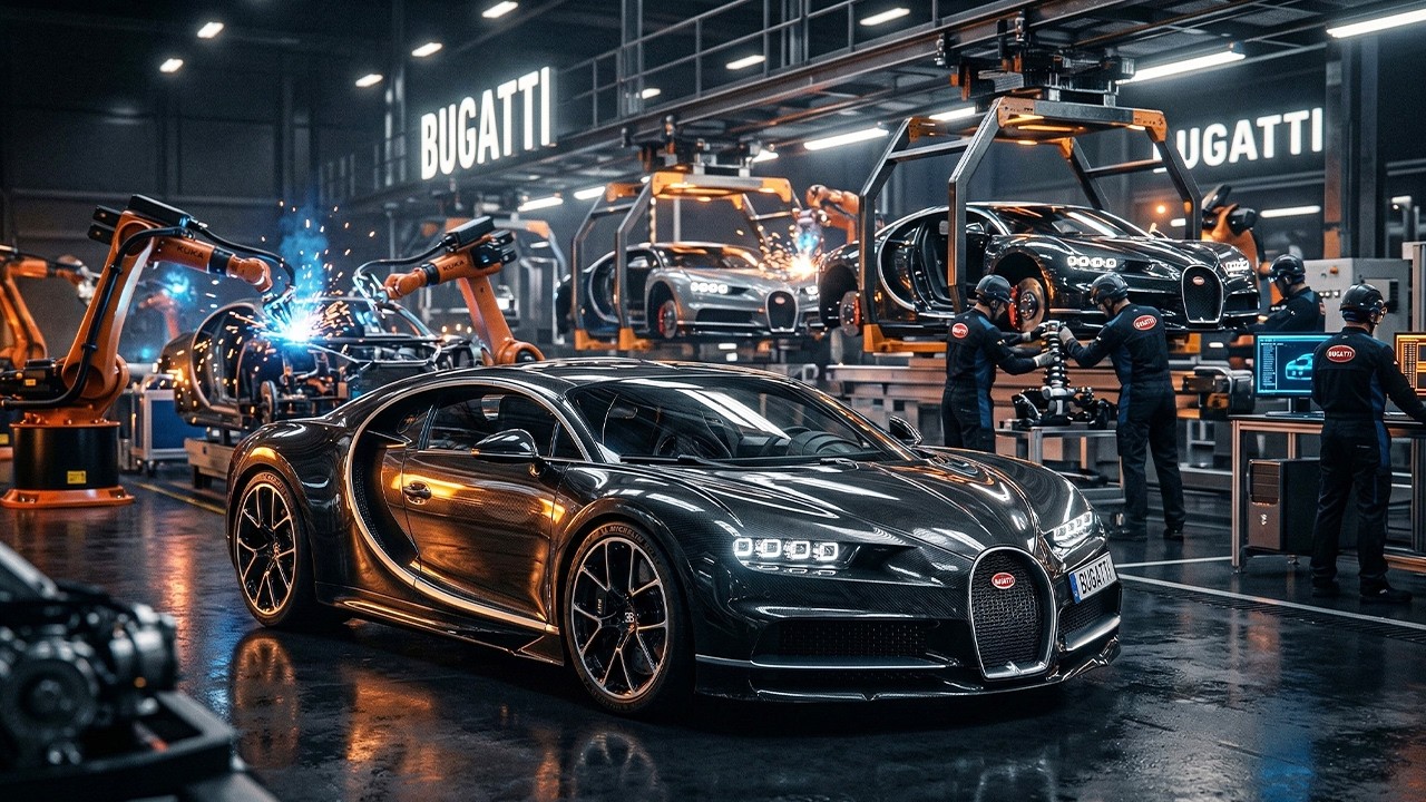 Inside the $3,000,000 Bugatti Factory | How Bugatti Hypercars Are Made #bugatti #luxurycars #car