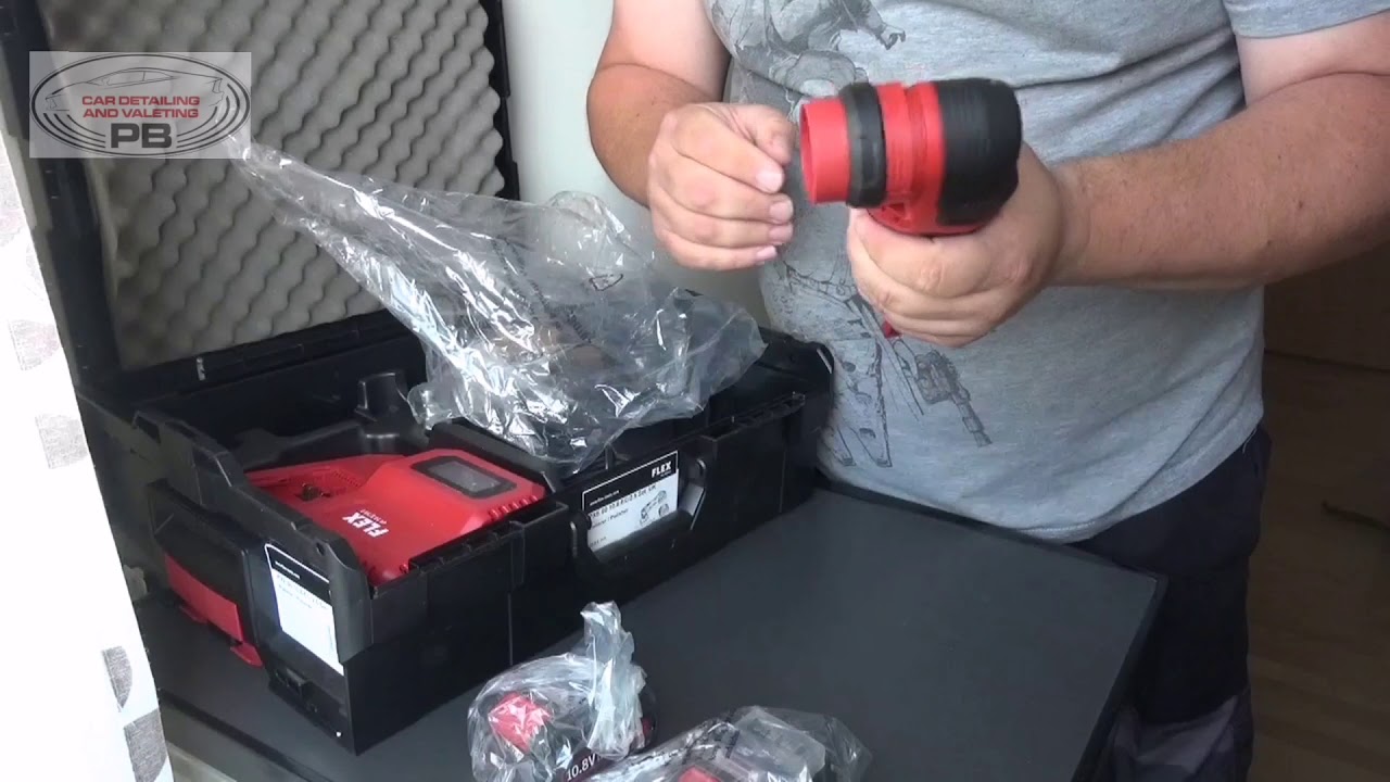 Flex pxe 80, prezentacja, unboxing, cordless polisher, polerka bezprzewodowa,