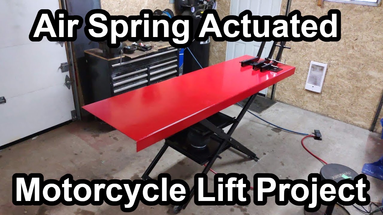 Air Spring Actuated Motorcycle Lift Project