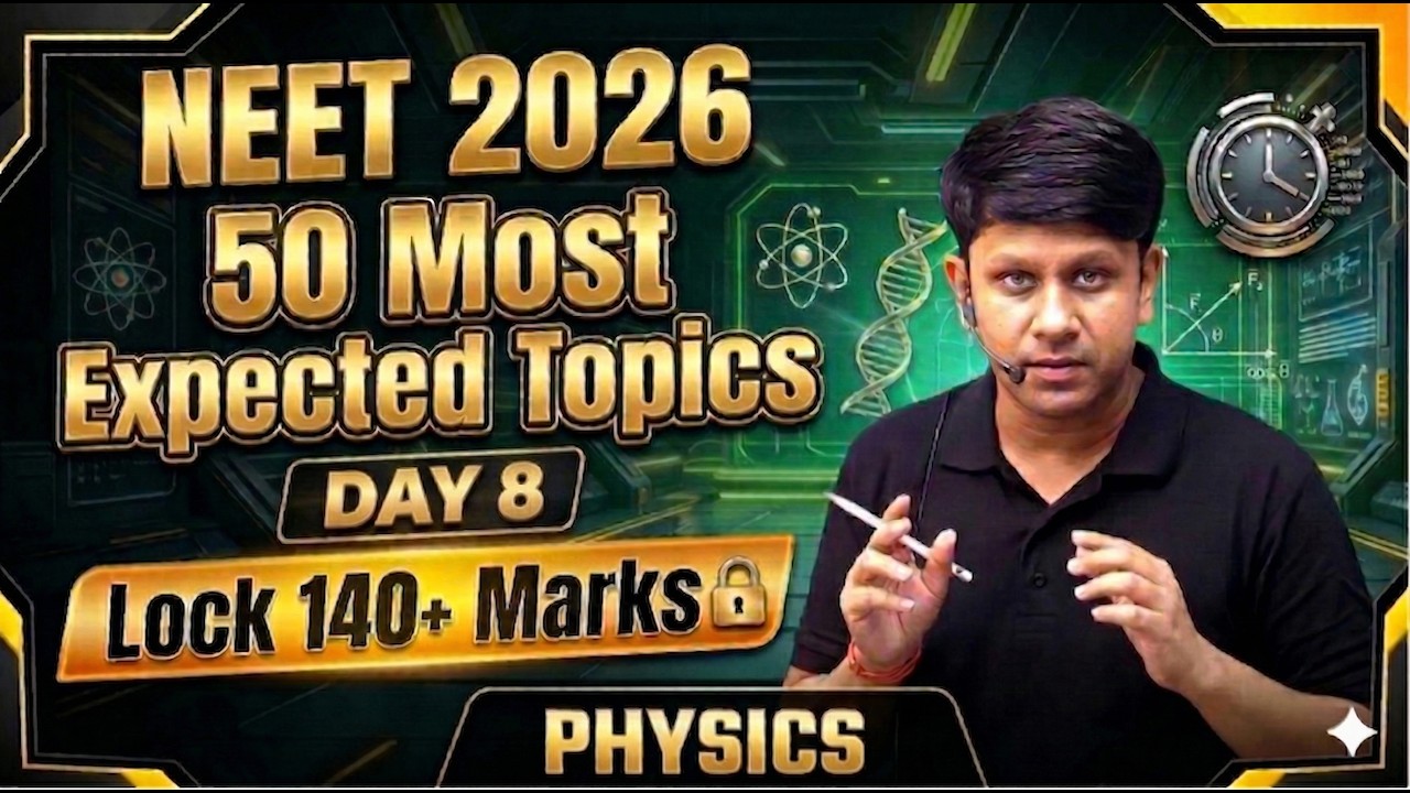 50 Most Expected Topics | Day 8 | NEET 2026 | Practice | PYQs  | Gaurav Gupta | Neet Physics |