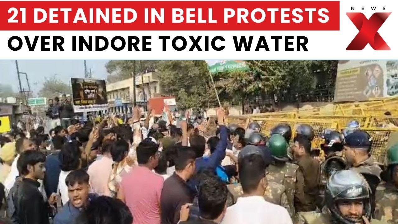 Indore Protest: Youth Congress Detained Over Water Crisis Fury, Bell Snatched | NewsX