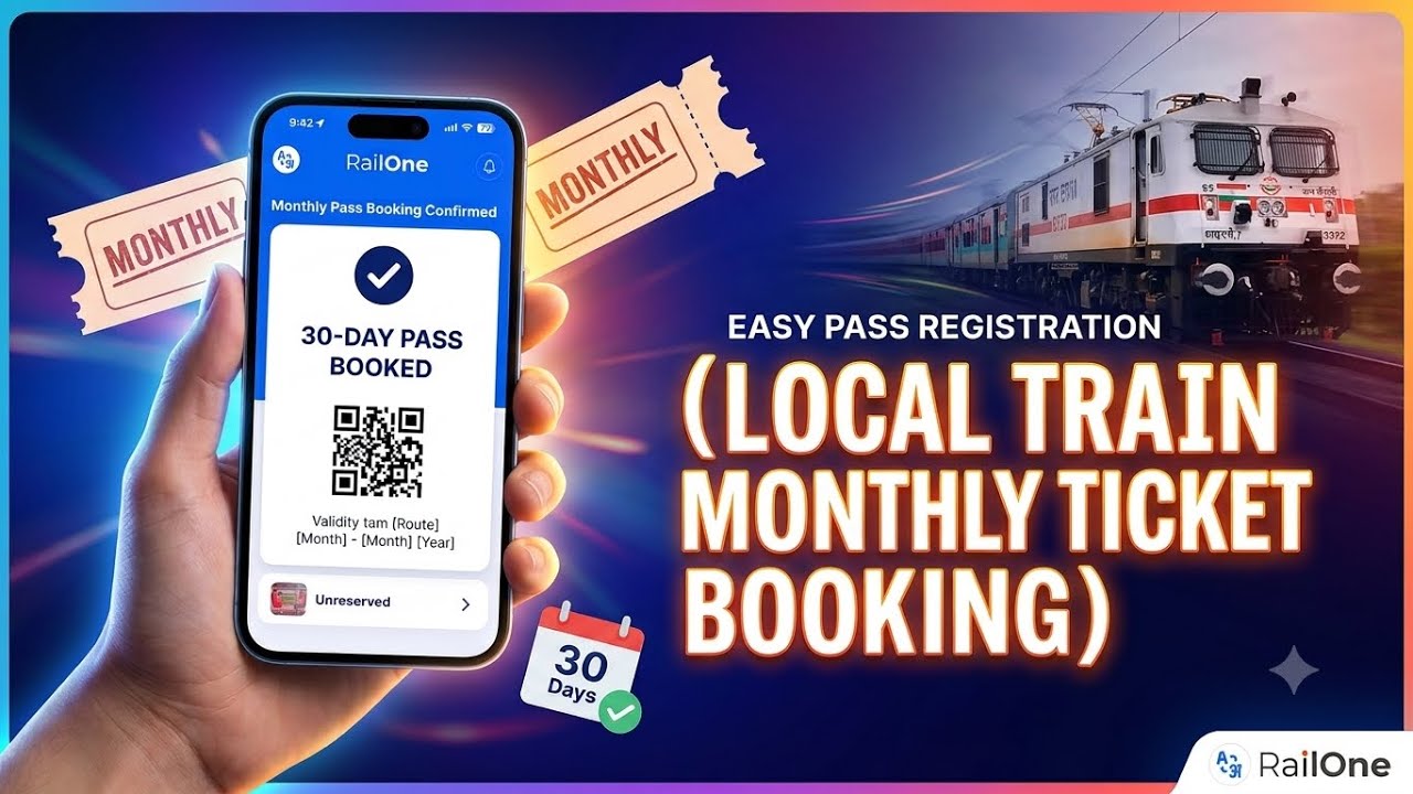 local train monthly ticket booking | train monthly pass kaise banaye | train monthly ticket online