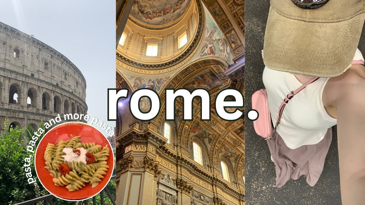 ROME travel vlog | flying from Saudi Arabia, exploring and lots of eating🍝🍕🍨