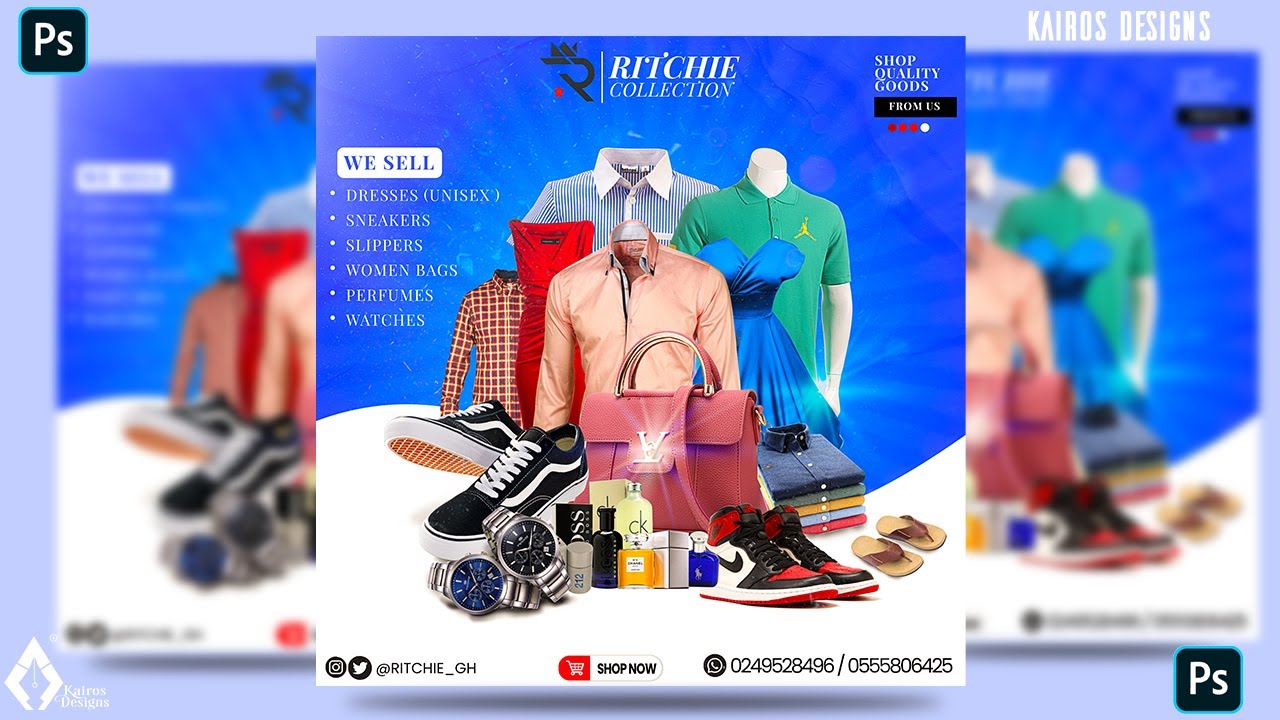 How to design a Boutique/Clothing business flyer in Photoshop|Boutique flyer|Photoshop tutorials