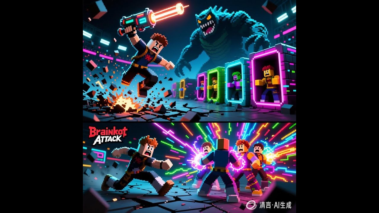 Roblox Brainrot Attack: The best Gaming Showdown Ever  Squad Up and Fight #grainroot #games #roblox