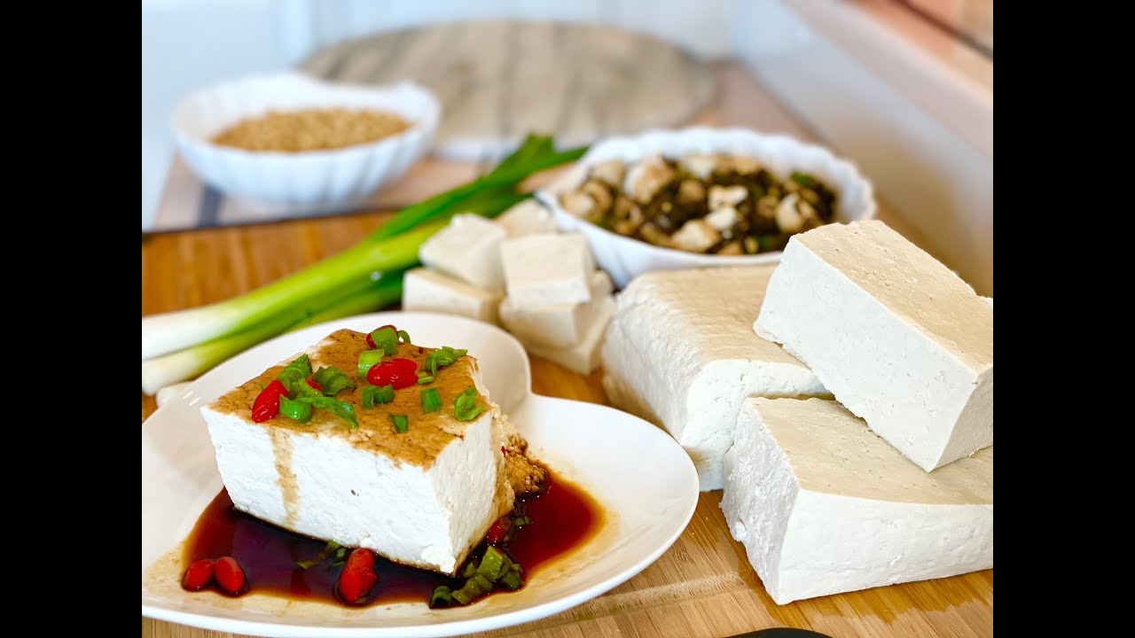 Homemade tofu with vinegar用醋做豆腐 传统手工制作 /醋点豆腐的技巧以及煮豆浆不糊锅底不扑锅不出浮沫的小窍门 how to make tofu pudding at home