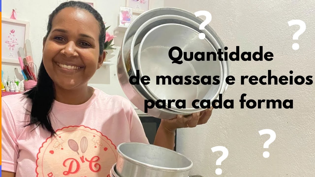 ✨ QUANTIDADE DE MASSA E RECHEIO PARA CADA TAMANHO DE FORMA