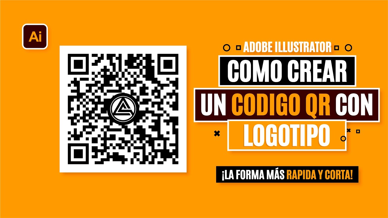 Como hacer CÓDIGO QR en HD con LOGO en ADOBE ILLUSTRATOR | GENERAR CÓDIGO QR EN ILLUSTRATOR TUTORIAL
