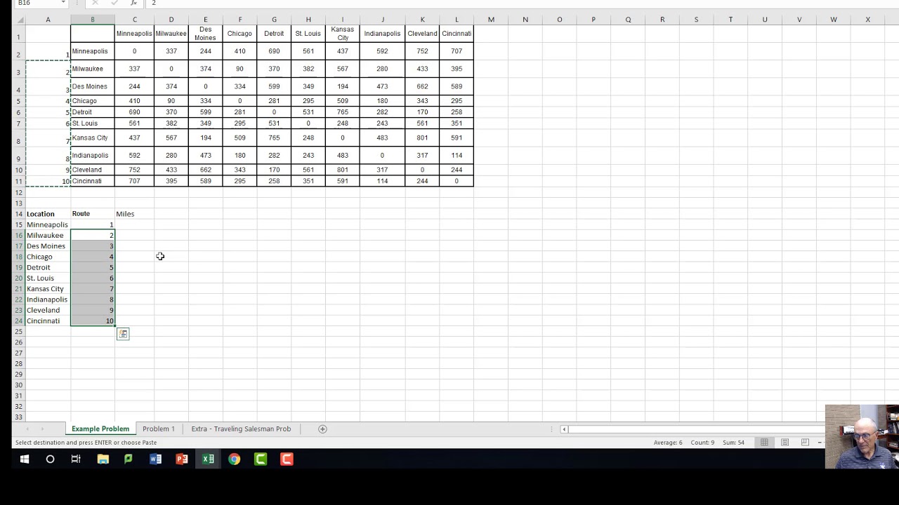 Routing Problem Example Problem
