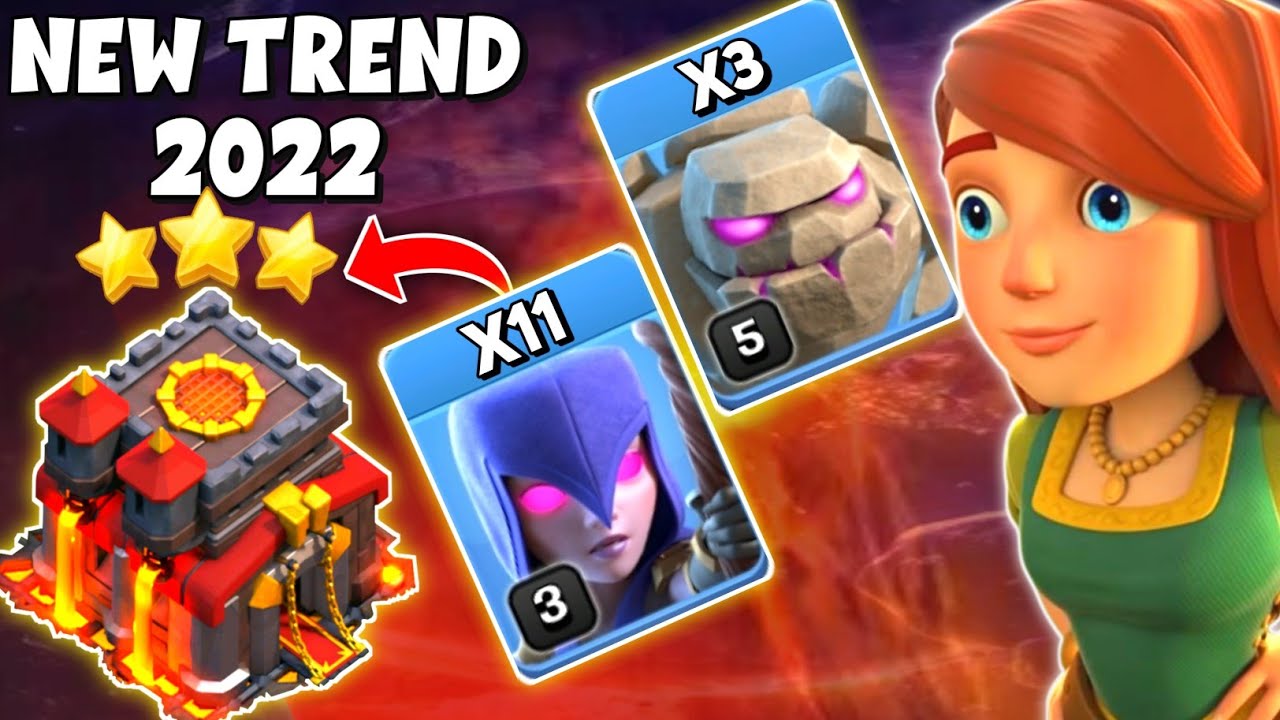 Th10 Golem Witch Attack Strategy 2023 | Town Hall 10 Witch Slap Attack Clash of clans - COC