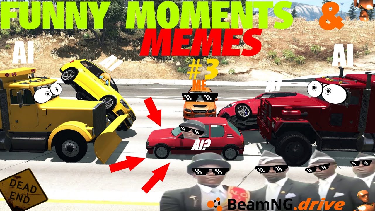 FUNNY MOMENTS & MEMES #3 - BeamNG Drive | Crashi letsplay