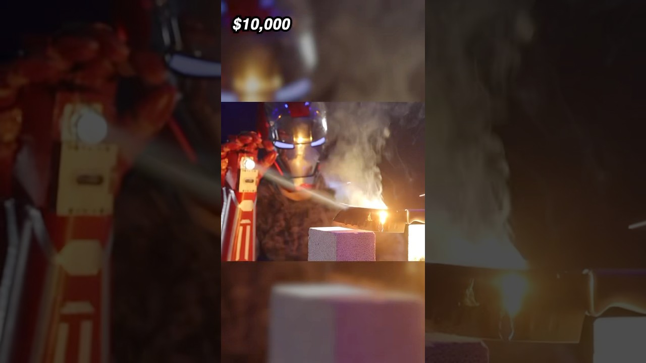 $1 VS $10,000 Lasers! #experiment #marvel #ironman #laser