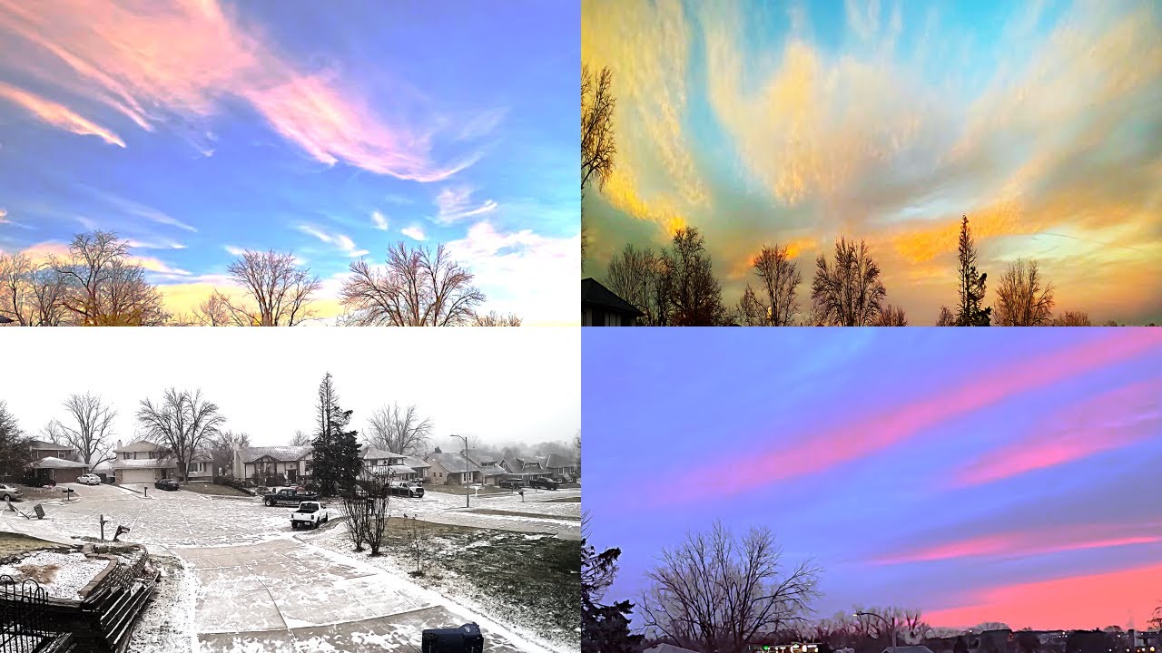 Pretty sunrises, snow burst, and high wind warning - December 28-30, 2025