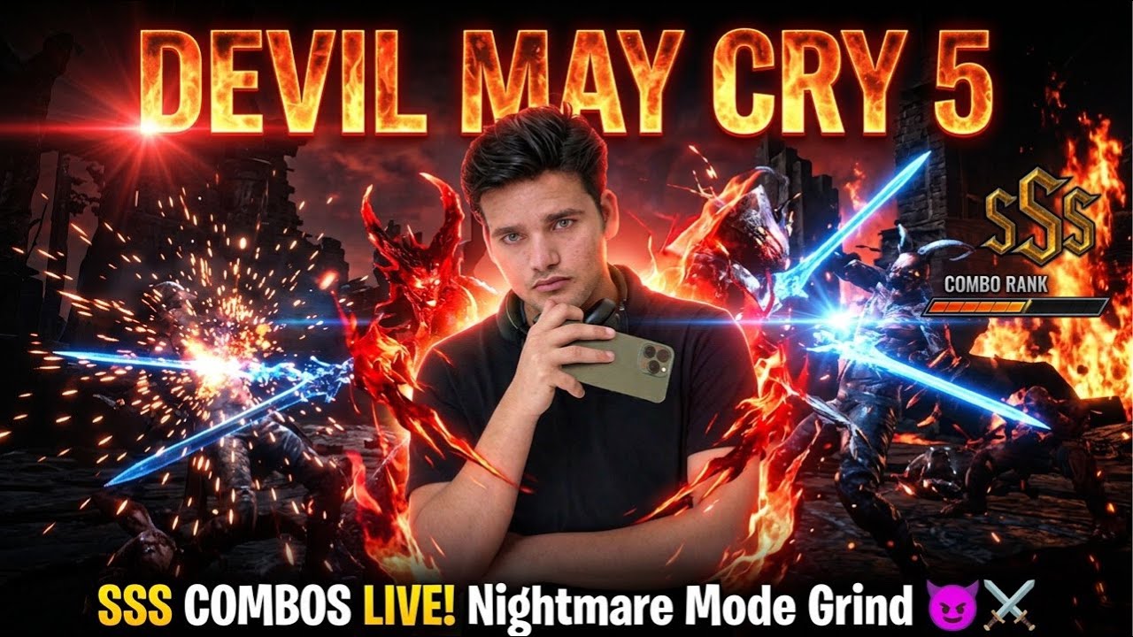 🔥 DEVIL MAY CRY 5 | SSS COMBOS LIVE! Nightmare Mode Grind 😈⚔️