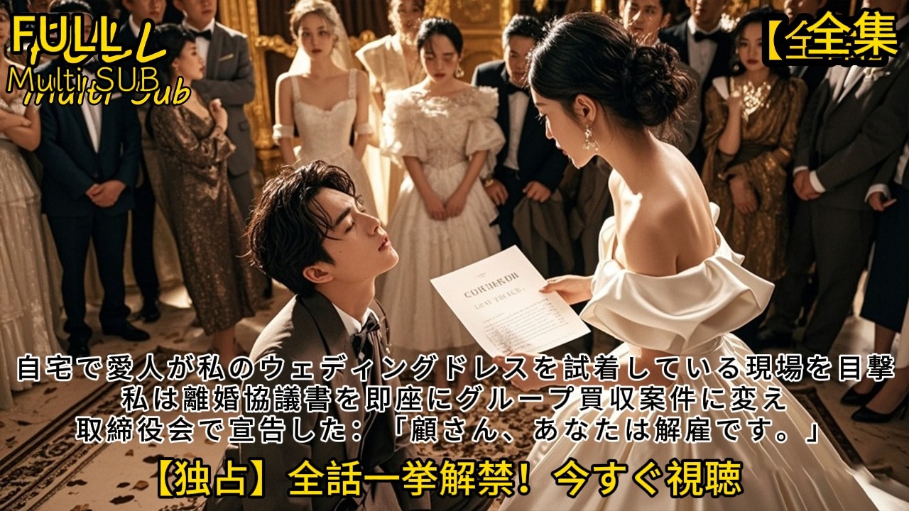 【全話】💢自宅で愛人が私のウェディングドレスを試着している現場を目撃💔私は離婚協議書を即座にグループ買収案件に変え、取締役会で宣告した：「顧さん、あなたは解雇です。」#中国ドラマ #おすすめ #恋愛