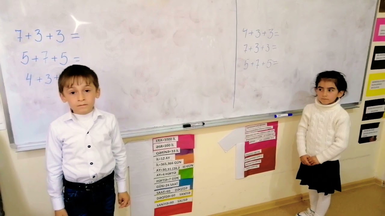 20 dairəsində üç ədədin toplanması (1-ci sinif)@urfansfrliyeva