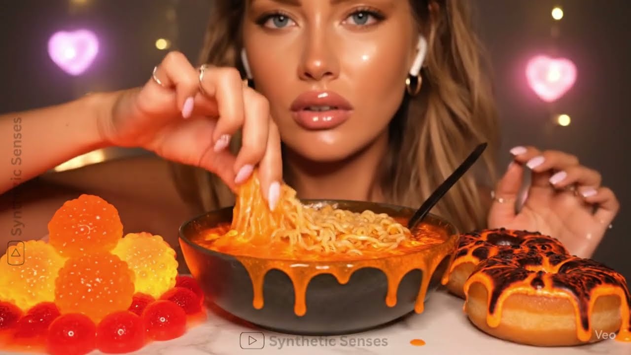 Satisfying ASMR Mukbang - AI ASMR Muckbang #satisfying #relaxing #mukbang #crystallized