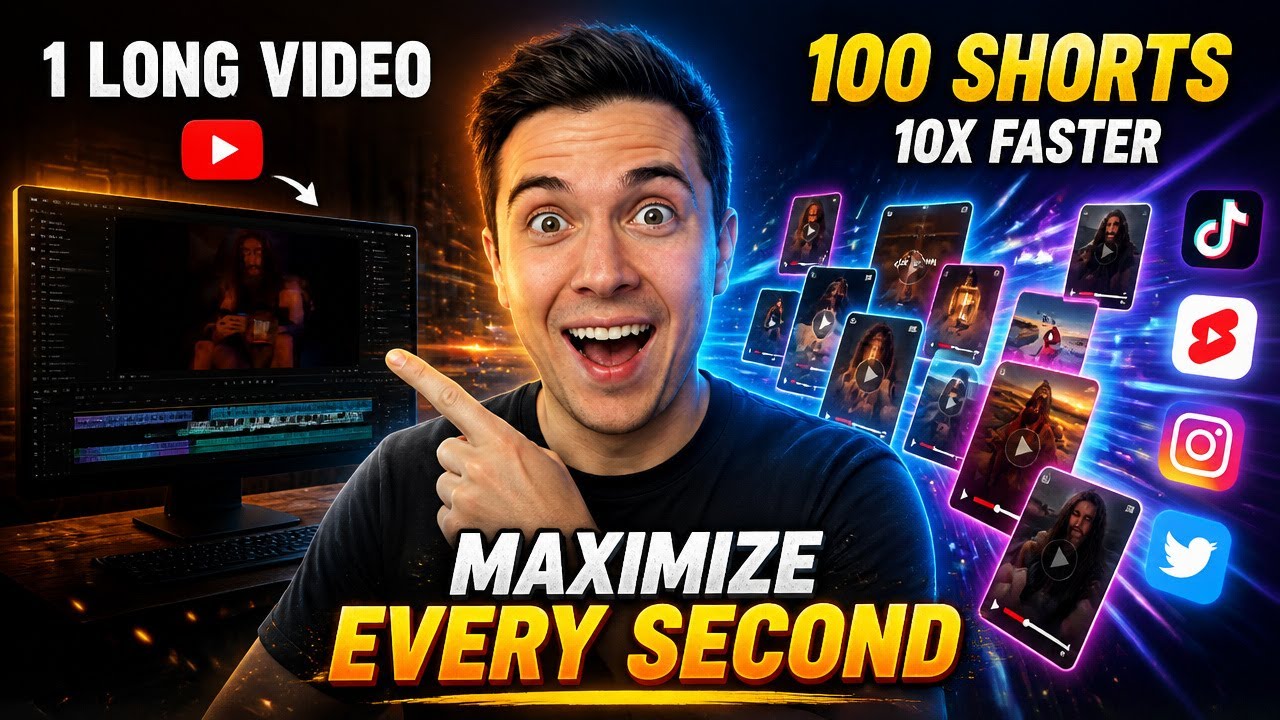 I Turned 1 Long Video Into 100 Shorts Using AI
