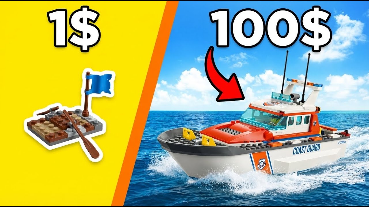 ПРОВЕРКА: Лодки LEGO за 1 доллар против лодок LEGO за 100 долларов — какая утонет первой?