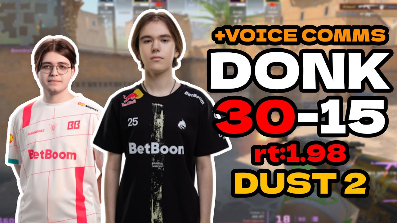 🔥donk (30-15) rt:1.98 w/Magnojez +VOICE COMMS l (dust2) l EU FACEIT RANKED #cs2 #pov