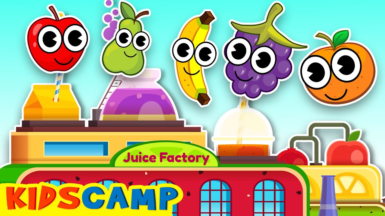 🍓 Fruit Juice Factory | Fun Learning Videos For Kids | KidsCamp