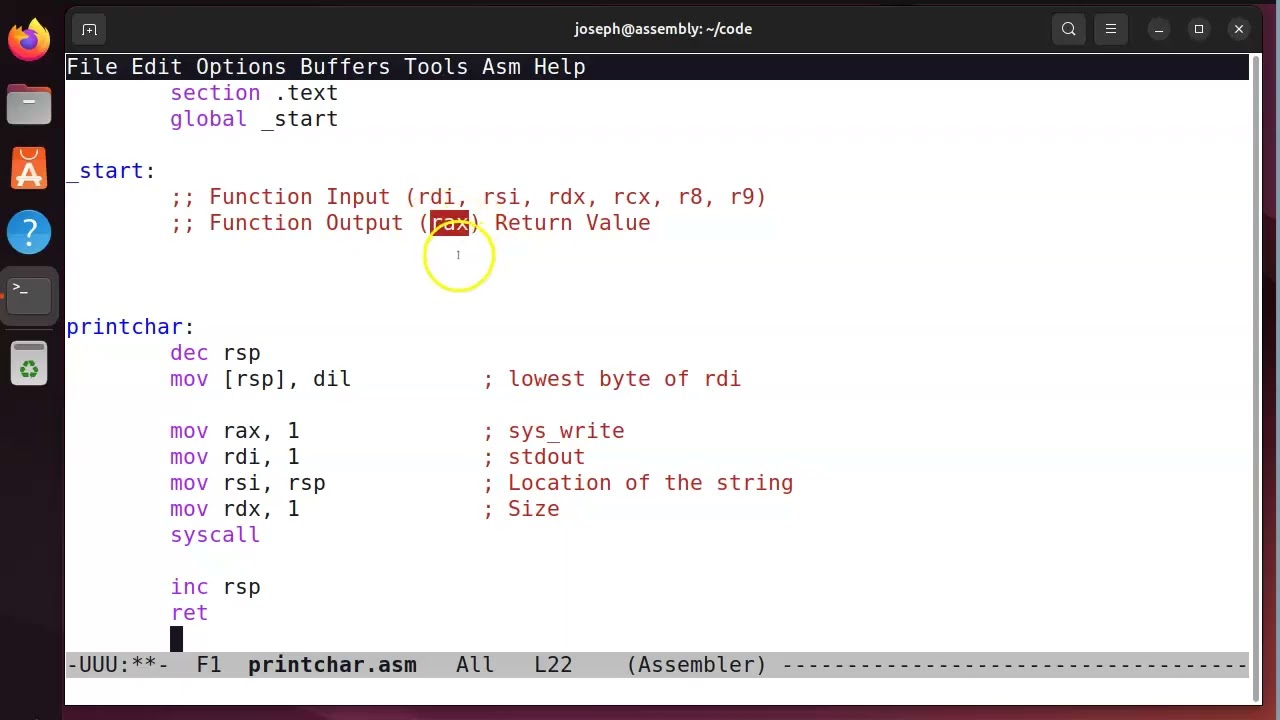 x86-64 Assembly - Passing an Argument to a Function Call