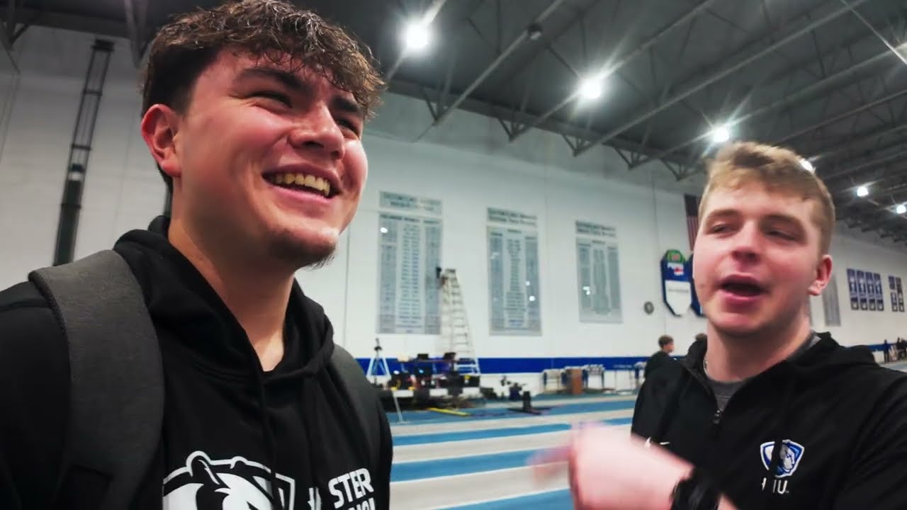 Come with me to a collegiate track meet