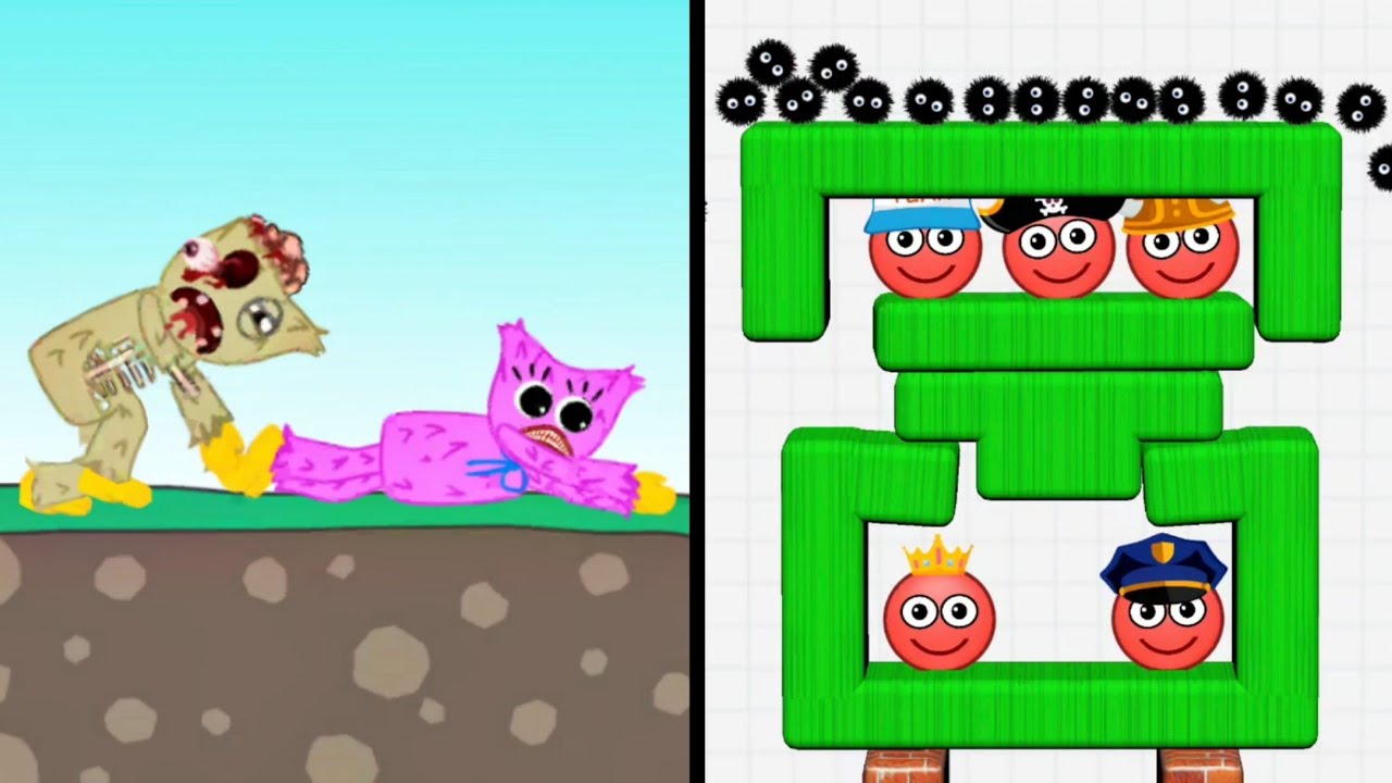 Huggy's Funny Animated Story Vs Hide Ball 🧟‍♀️👹🍑🕵 Max All Levels Android iOS Gameplay Ep 573
