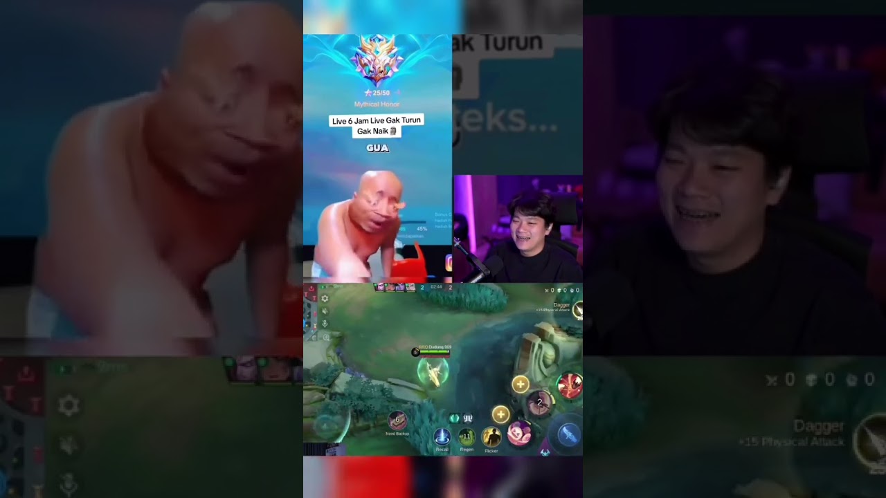 Kocak. Ahahha Live 6 jam gk turun ga naik #mobile #pascol #labilabi #mobilelegends #creatorcamp