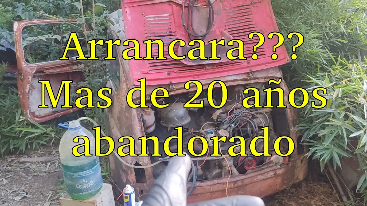 Intentando arrancar Fiat 600 abandonado por mas de 20 años
