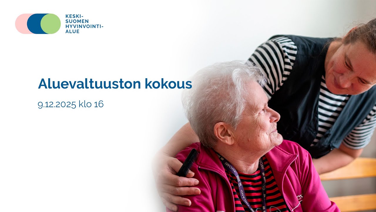 Keski-Suomen hyvinvointialueen aluevaltuuston kokous 9.12.2025 klo 16.00