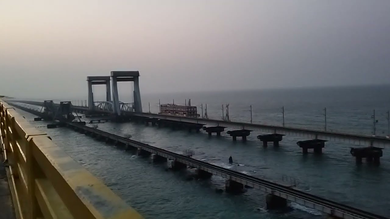 Pamban Bridge View Rameshwaram Tamil Nadu 