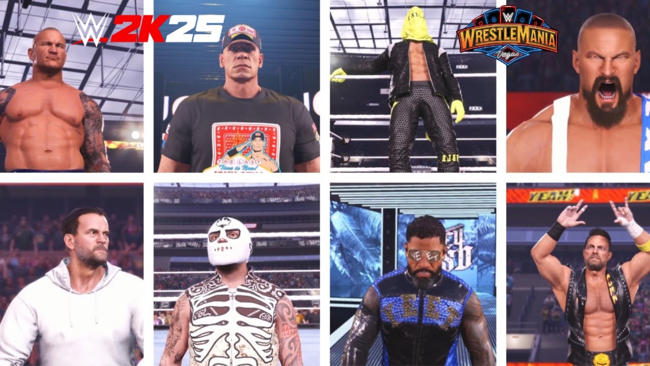 WWE 2K25 - Wrestlemania 41 Entrances with Wrestlemania 41 Attires