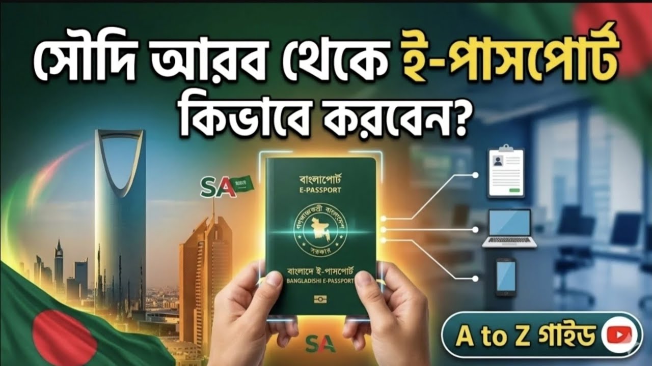 সৌদি থেকে E- Passport apply Onilne |  E-passport Apply Onilne 2026