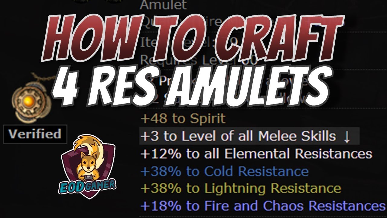 How To Deterministically Craft +3 Skills Amulet With Spirit / 4 Line RES in Path of Exile 2