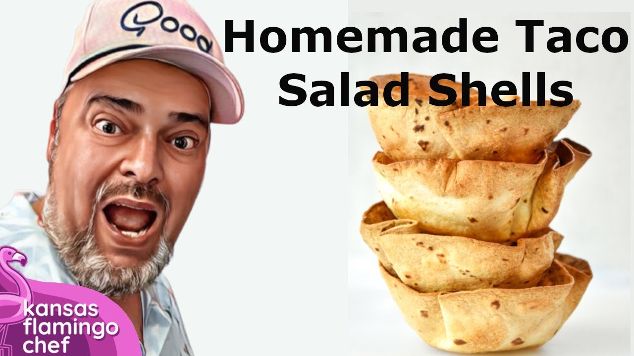 Homemade air fryer taco salad shells  - super easy