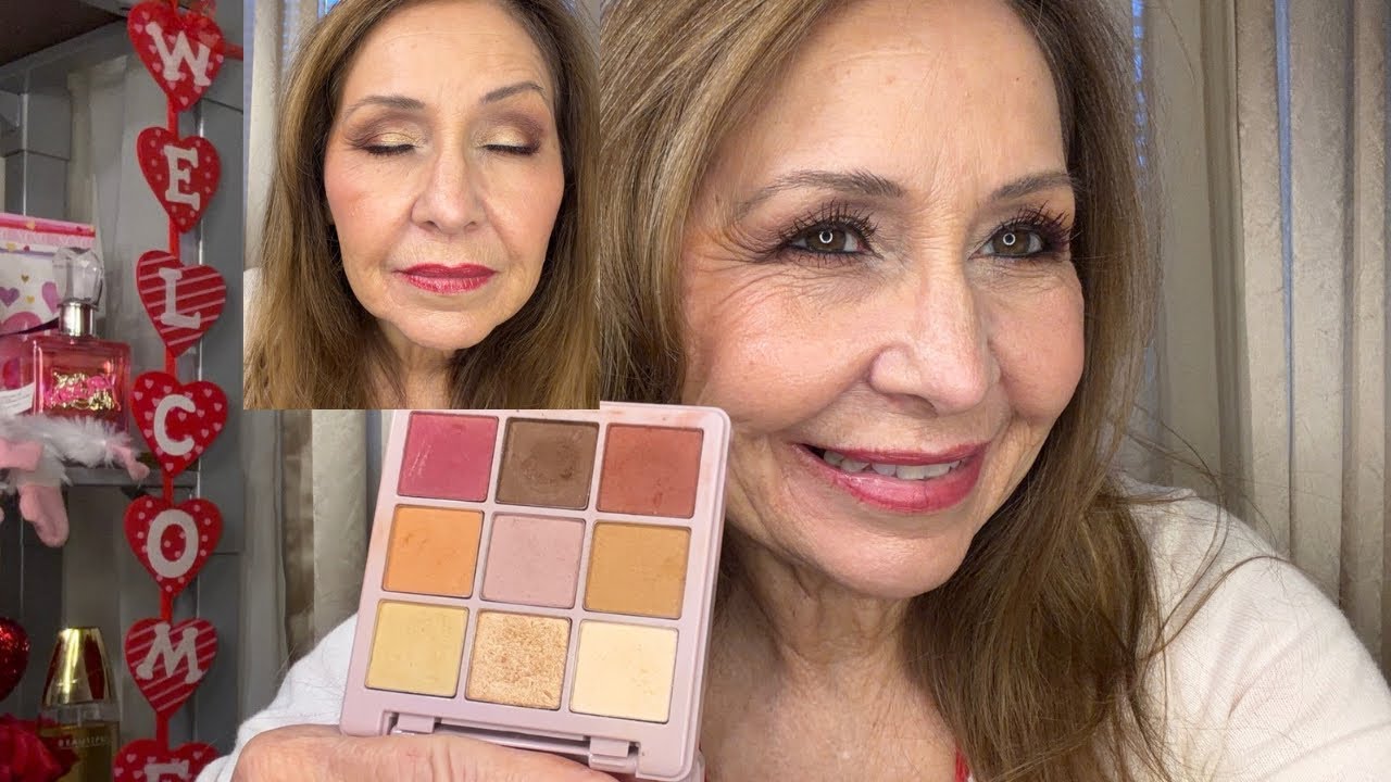 Valentine’s Day Eyeshadow Tutorial.ABH Mini MODERAN RENAISSANCE PALETTE/Over50/60