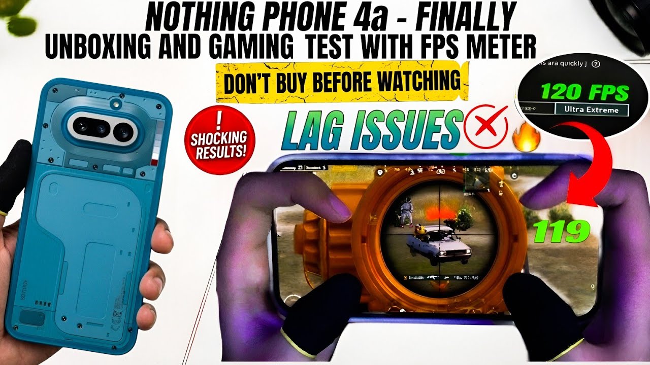 Nothing Phone 4a BGMI 120 FPS Test ⚡ Heating & Battery test! 🤔 #NothingPhone4a #BGMI #GamingTest 