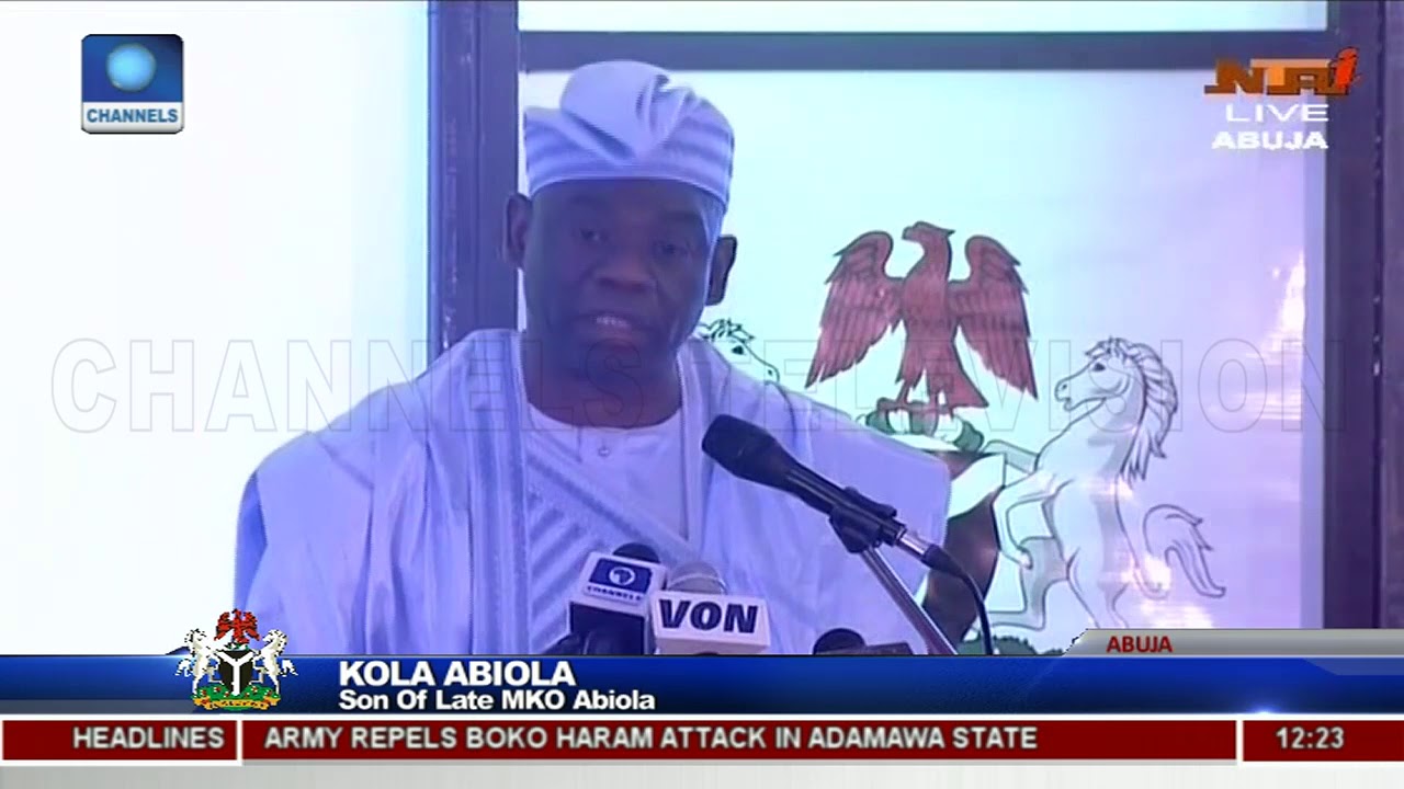 'Thank You For Honouring Our Father,' Kola Abiola Tells Buhari