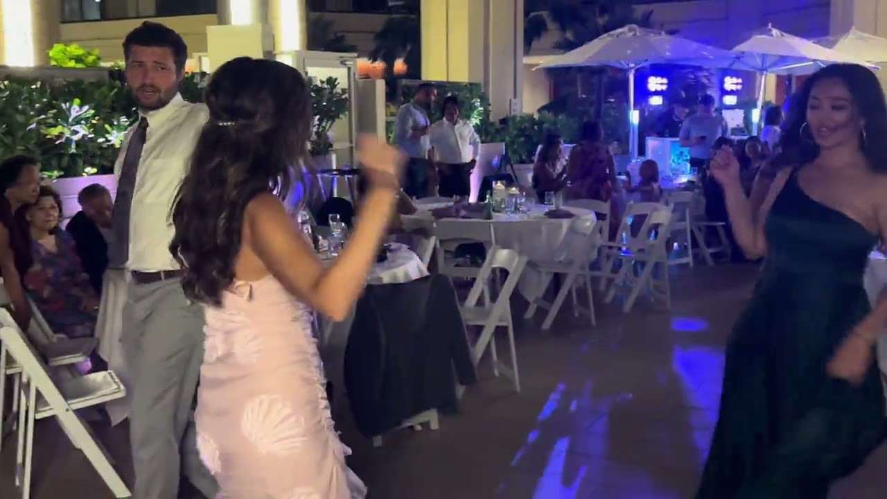 Mary Nichole & Aaron Wedding Reception 9/27/24 Hyatt Hotel Terrace Honolulu Hawaii🇺🇸 The Dancing