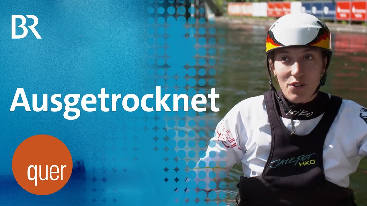 Augsburger Kanu-Kanal trocknet aus | quer vom BR